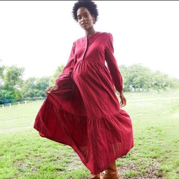 Hatch Katana Dress Red/Plum Stripe Pink Size 0 XS/S 0-2 NWT - Picture 2 of 12